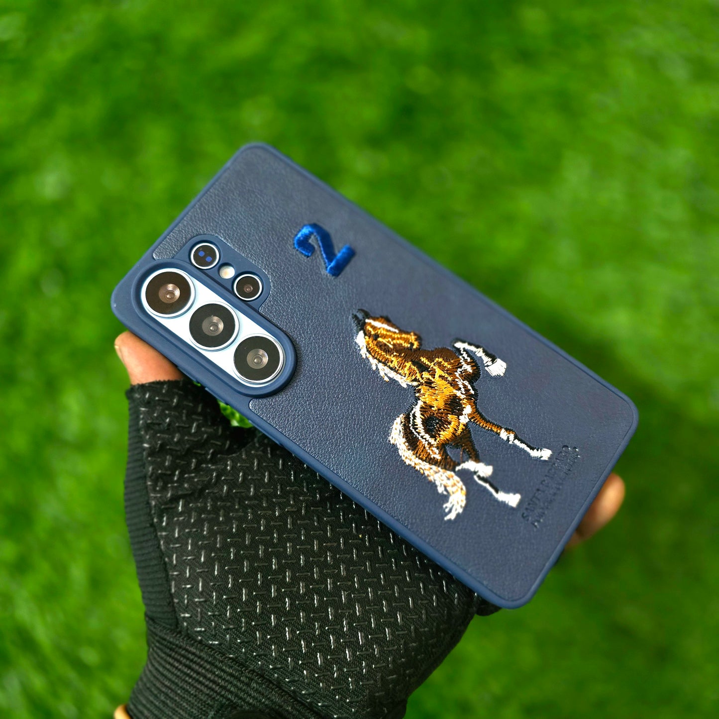 Samsung Galaxy S26 Ultra Boris Series 3D Horse Embroidery PU Leather Case