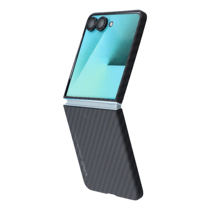 Samsung Z Flip8 X-Level Carbon Case, Ultra-thin Lightweight Aramid Fiber Cover - Black