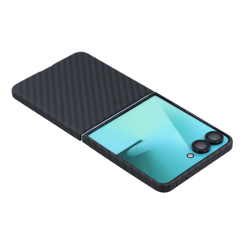 Samsung Z Flip8 X-Level Carbon Case, Ultra-thin Lightweight Aramid Fiber Cover - Black