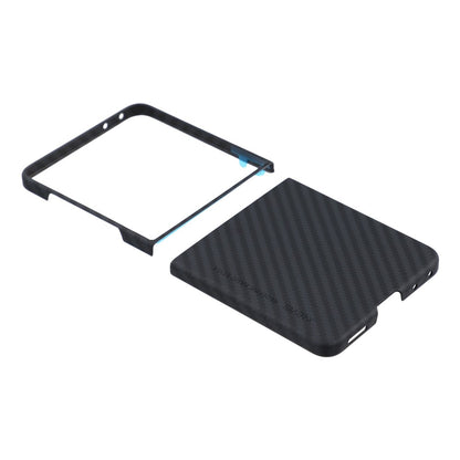 Samsung Z Flip8 X-Level Carbon Case, Ultra-thin Lightweight Aramid Fiber Cover - Black