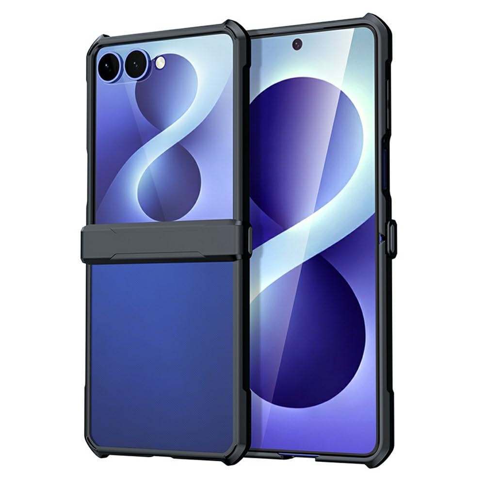 Samsung Z Flip8 XUNDD Beatle Series Airbag Shockproof Shell TPU & Acrylic Precise Cutouts Hinge Protective - Black
