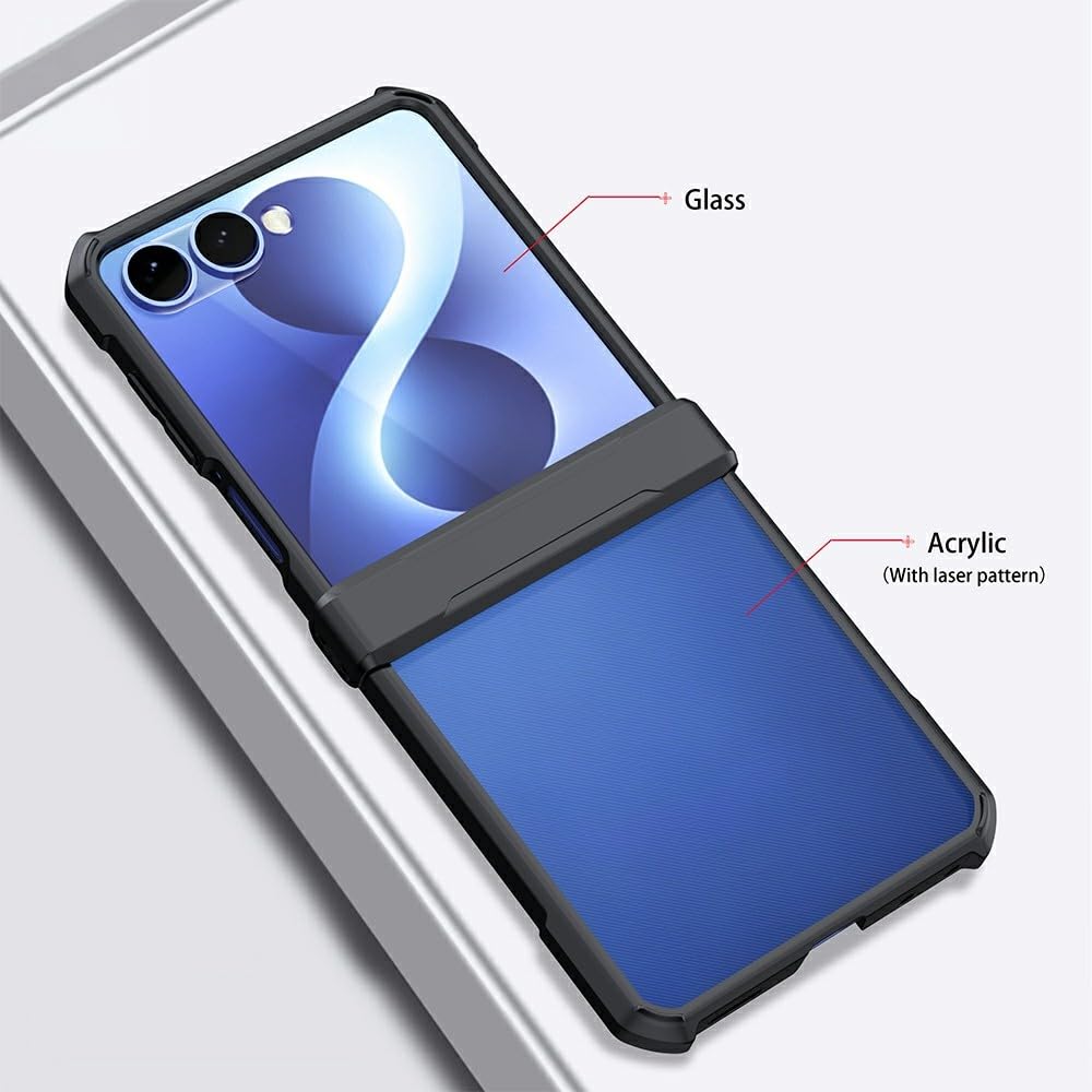 Samsung Z Flip8 XUNDD Beatle Series Airbag Shockproof Shell TPU & Acrylic Precise Cutouts Hinge Protective - Black