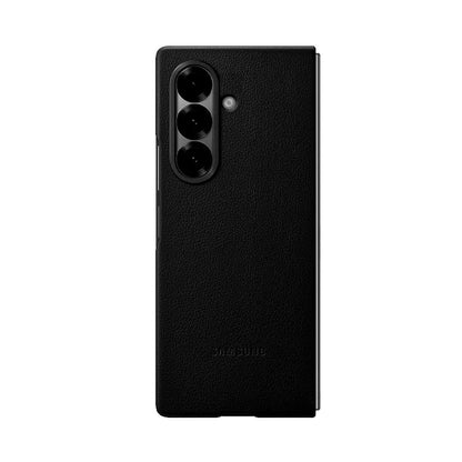 Samsung Z Fold8 Ultra Leather Case, Kindsuit Slim Leather Back Cover - Black