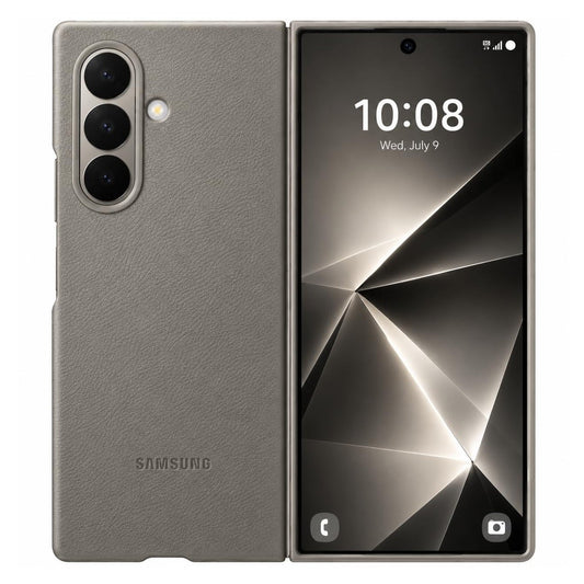 Samsung Z Fold8 Ultra Leather Case, Kindsuit Slim Leather Back Cover - Camel