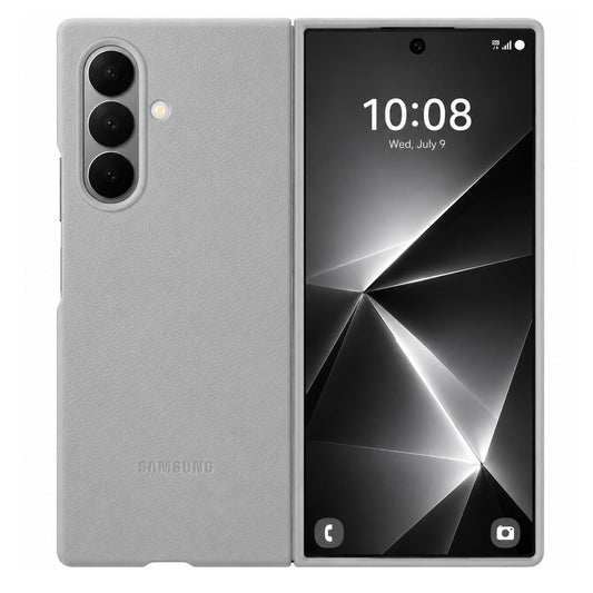 Samsung Z Fold8 Ultra Leather Case, Kindsuit Slim Leather Back Cover - Titanium Grey