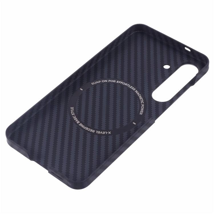 Samsung Galaxy S25 Carbon Case, X-level 0.6mm Thin Carbon Fiber Kevlar Case with Magsafe - Black