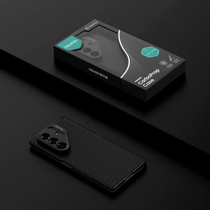 Samsung Galaxy Z Fold7 Nillkin Case, Carbon Aramid Fiber+TPU with Metal Camera Protection & Kickstand Magsafe