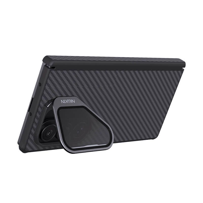 Samsung Galaxy Z Fold7 Nillkin Case, Carbon Aramid Fiber+TPU with Metal Camera Stand Magsafe - Black