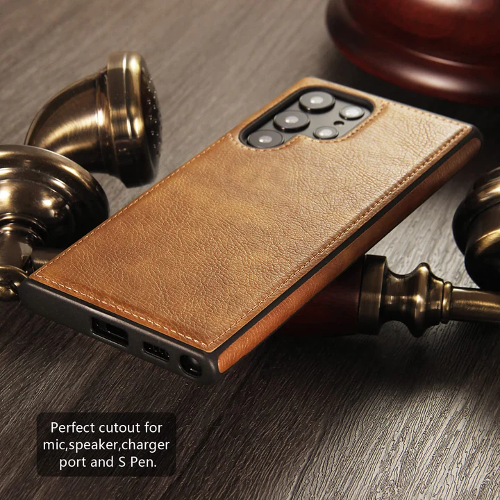 Samsung Galaxy S23 Ultra Super Slim Leather Case - Brown
