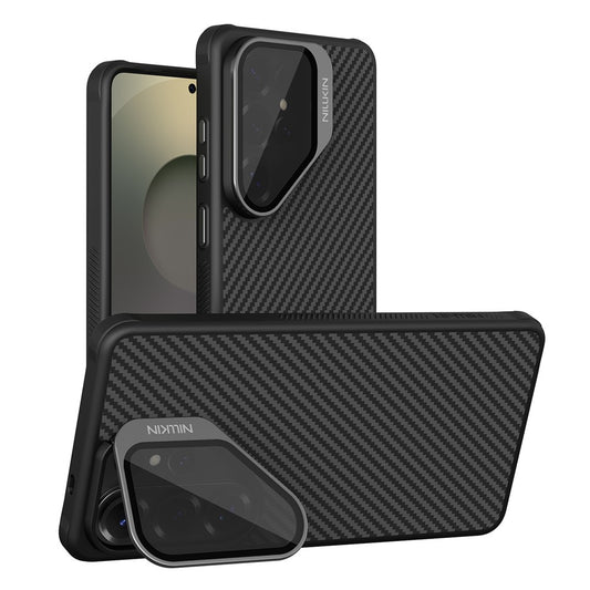 Samsung Galaxy S26 Ultra Nillkin Cover, CarboProp TPU + Aramid Fiber Lens Cover Kickstand with Magsafe - Black