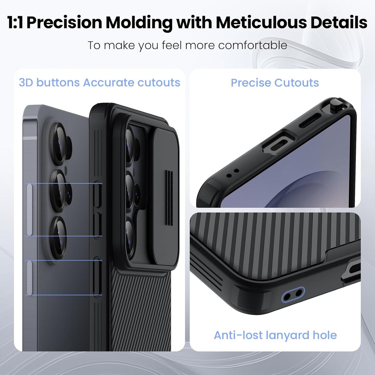 Samsung Galaxy S26 Ultra Nillkin Cover, CamShield Pro Slider Camera Close & Open Double Layered Protection TPU + PC - Black