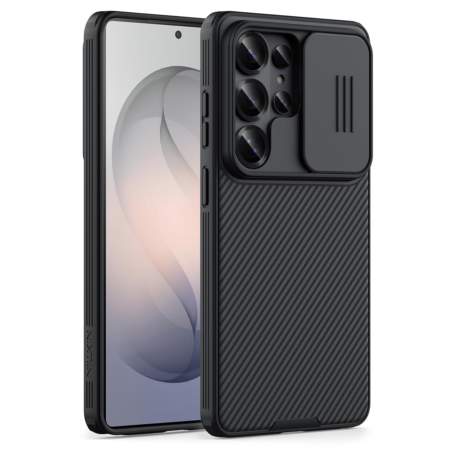 Samsung Galaxy S26 Ultra Nillkin Cover, CamShield Pro Slider Camera Close & Open Double Layered Protection TPU + PC - Black