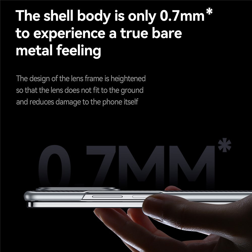 Samsung Galaxy Z Fold7 SULADA Carbon Fiber Case Magnetic Hinge Protection Leather Carbon Cover with Magsafe - Black