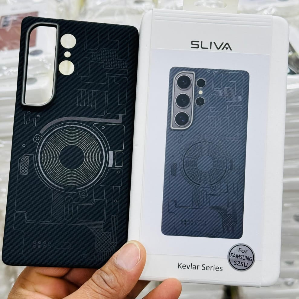 Samsung Galaxy S25 Ultra SLIVA Carbon Case, Real Aramid Carbon Fiber Thin Case - Hexa