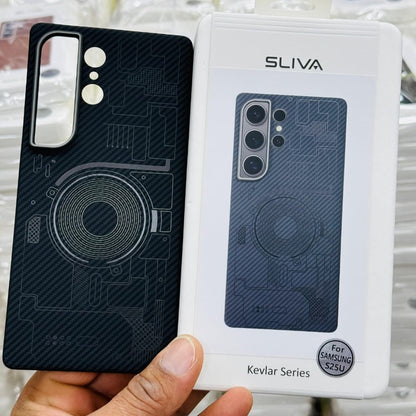 Samsung Galaxy S25 Ultra SLIVA Carbon Case, Real Aramid Carbon Fiber Thin Case - Hexa
