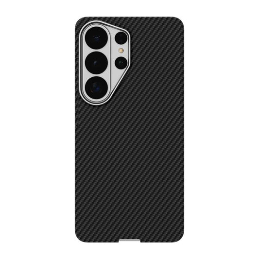 Samsung Galaxy S26 Ultra Carbon Fiber Case, Hard PC 600D Carbon Texture Cover with Magsafe - Black