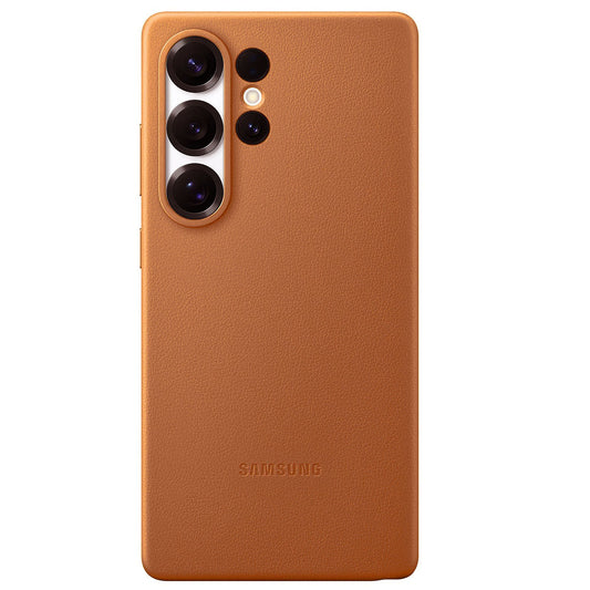 Samsung Galaxy S26 Ultra Leather Case, Kindsuit Leather Back Cover - Saddle Brown