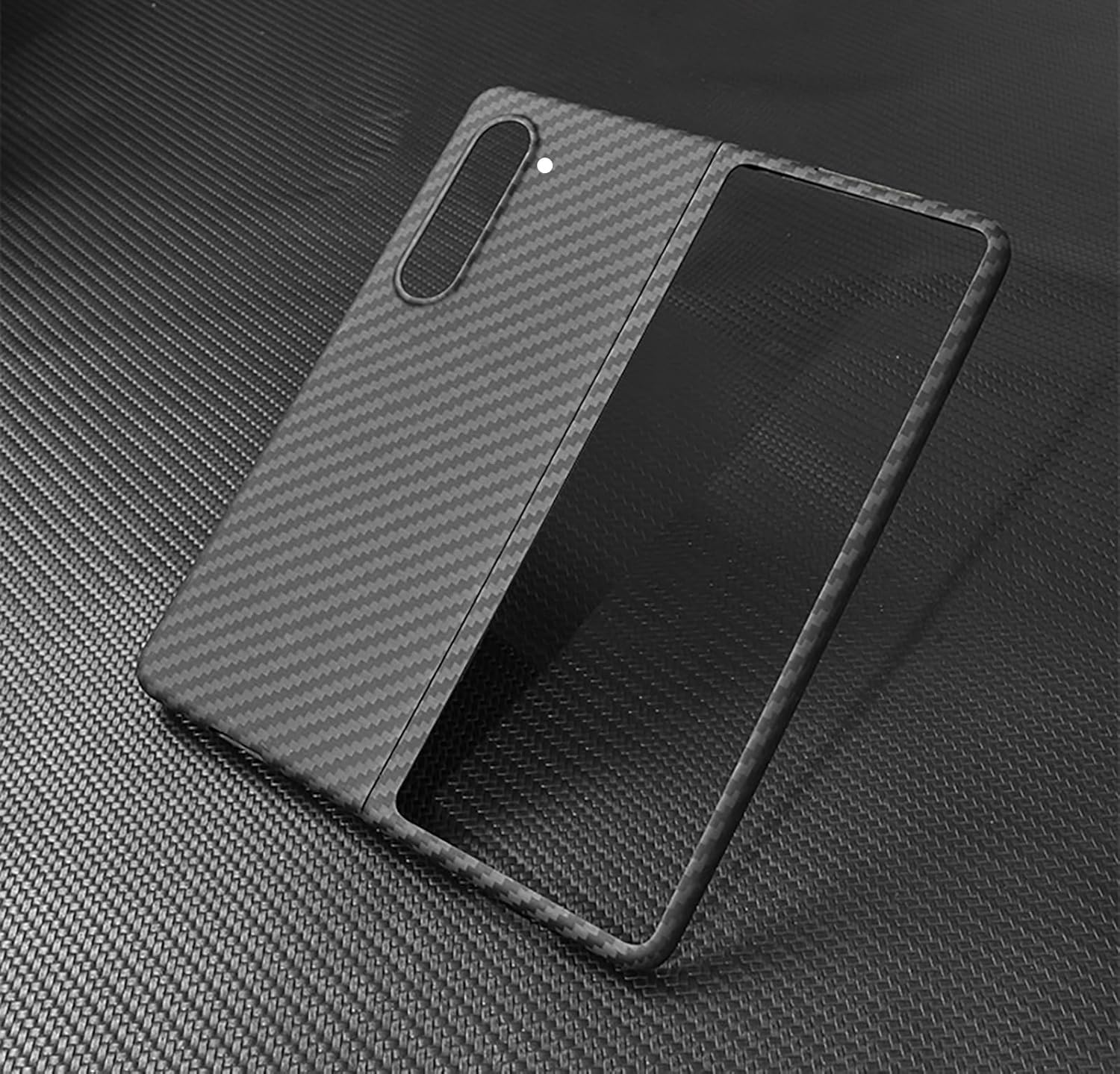 Samsung Galaxy Z Fold5 Carbon Case, 0.6mm Super Slim Carbon Texture Carbon Fiber