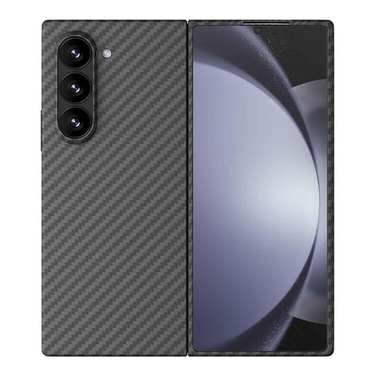 Samsung Galaxy Z Fold5 Carbon Case, 0.6mm Super Slim Carbon Texture Carbon Fiber - Black