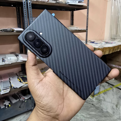 Samsung Galaxy Z Fold7 Carbon Case, 0.6mm Thin Carbon Fiber Kevlar Case - Black