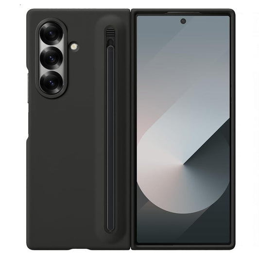 Samsung Galaxy Z Fold7 S-Pen Case, Skin Feel Cover wtih Stylus - Black