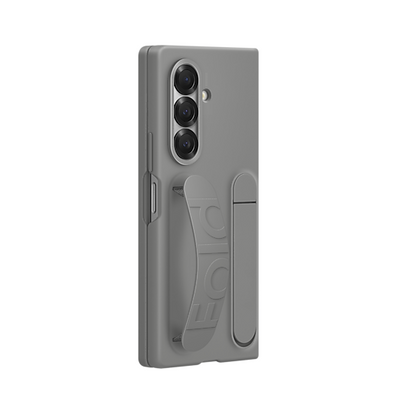 
Samsung Galaxy Z Fold7 Skin Feel Silicon Case with Kickstand & Band - Grey
