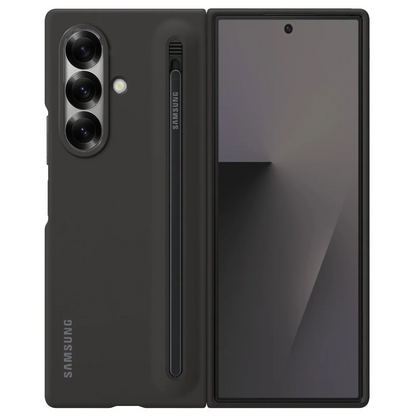 Samsung Galaxy Z Fold7 Slim Skin Feel S Pen Case with Stylus and Logo - Black