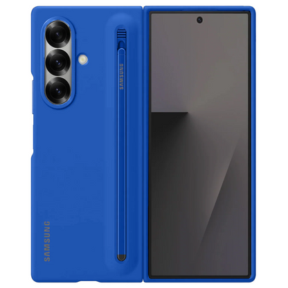 Samsung Galaxy Z Fold7 Slim Skin Feel S Pen Case with Stylus and Logo - Blue
