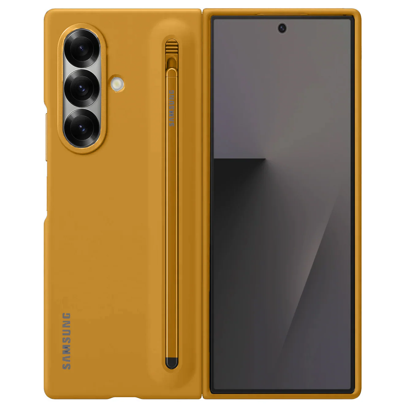 Samsung Galaxy Z Fold7 Slim Skin Feel S Pen Case with Stylus and Logo - Brown