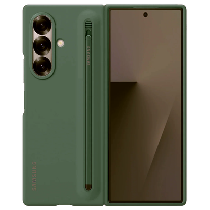 Samsung Galaxy Z Fold7 Slim Skin Feel S Pen Case with Stylus and Logo - Olive Green