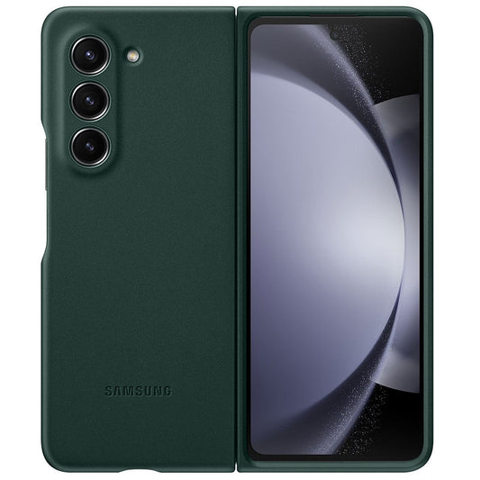 Samsung Galaxy Z Fold 5 Leather Case, Eco Slim Fit Leather Back Cover - Green