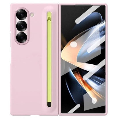 Samsung Galaxy Z Fold 5 S-Pen Case, Original Silicon Matte Feel Case with S-Pen - Pink