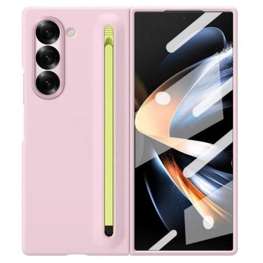 Samsung Galaxy Z Fold 5 S-Pen Case, Original Silicon Matte Feel Case with S-Pen - Pink