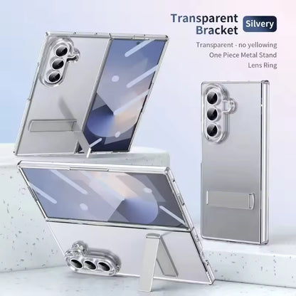 Samsung Galaxy Z Fold7 Anti Yellowing Transparent Back Cover with Kickstand & Front Glass