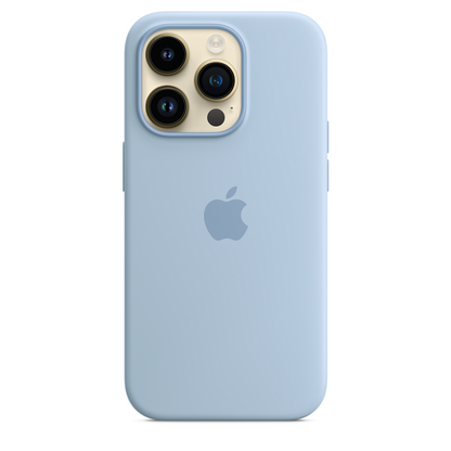 iPhone 15 Pro Original Silicone Case With Magsafe (IC Animation Working) - Light Blue