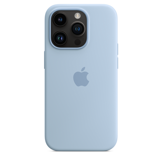 iPhone 15 Pro Original Silicone Case With Magsafe (IC Animation Working) - Light Blue