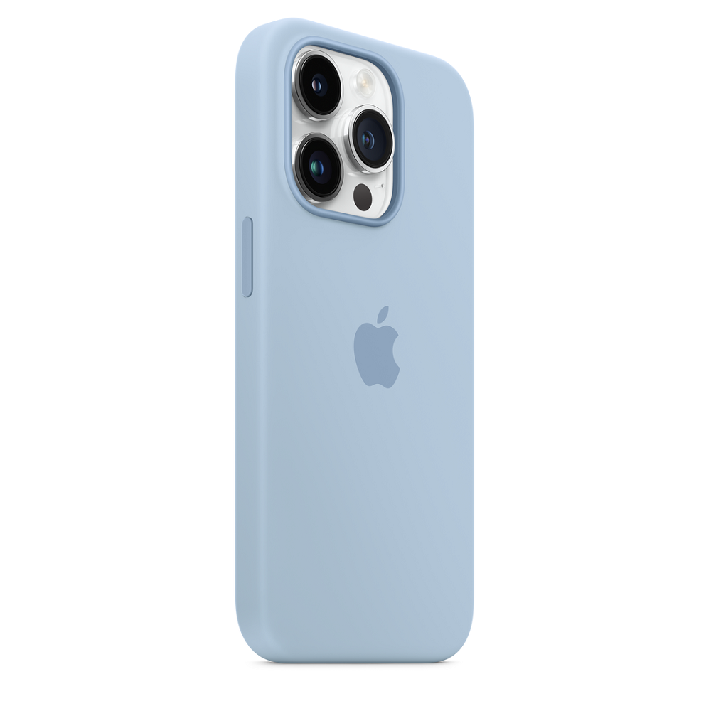 iPhone 15 Pro Original Silicone Case With Magsafe (IC Animation Working) - Light Blue