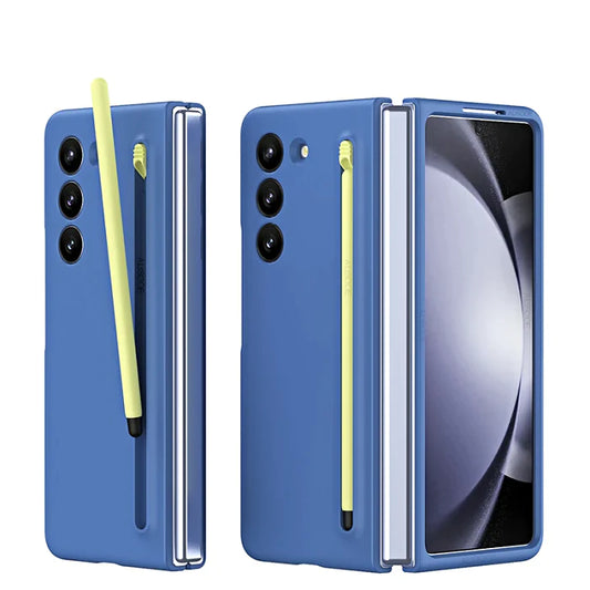 Samsung Galaxy Z Fold 4 Slim S-Pen Case With Front Glass- Blue