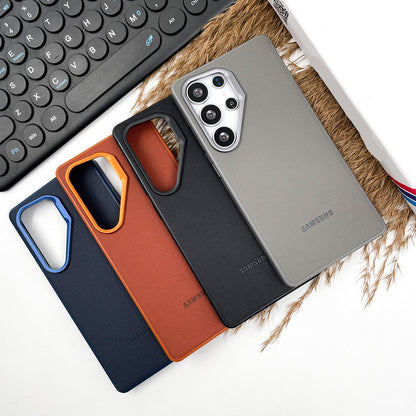 Samsung Galaxy S26 Ultra Signature Luxury Doted Vegan Leather Case - Brown