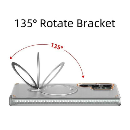 Samsung Galaxy S24 Ultra Matte Translucent Slim Magsafe Metal Rotating Ring Kickstand