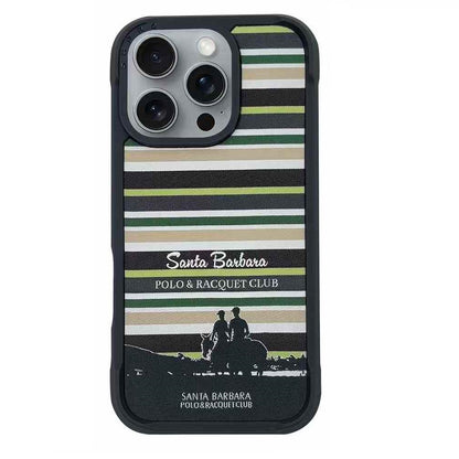 iPhone 16 Pro Max Santa Barbara Case Polo Racquet Club ELIJAH Series Leather Case