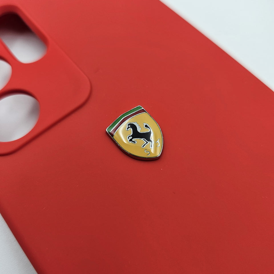 Samsung Galaxy S25 Ultra Silicon Case, Ferrari Silicon Sport Car Series FR Logo 