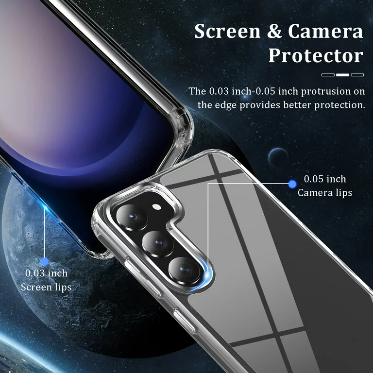 Samsung Galaxy S23 Transparent Case with Bump Camera Protection