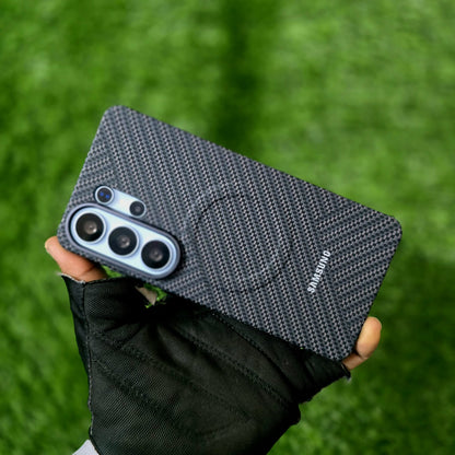 Samsung Galaxy S26 Ultra Carbon Fiber Case, Hard PC Carbon Cover with Magsafe - Black