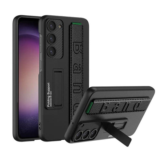 Samsung Galaxy S24 Slim Hard PC with Wrist Strap Lightweight Camera Protection Band Case - Black