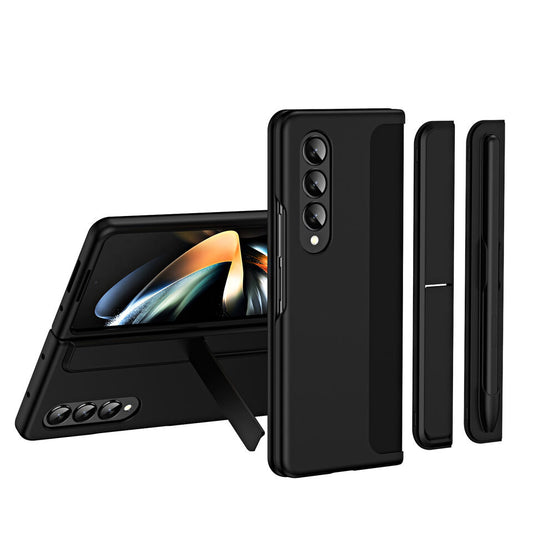 Samsung Galaxy Z Fold 4 Shockproof S Pen Stand Cover-Black