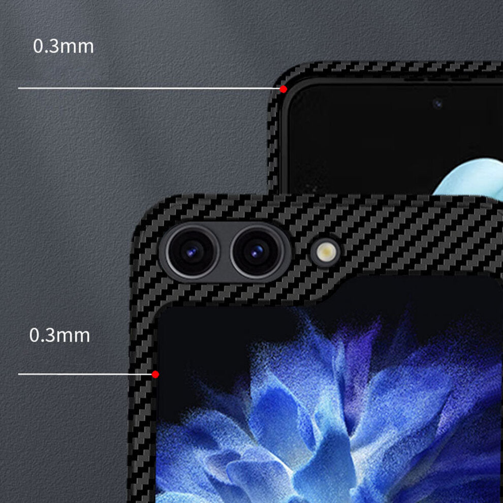 Samsung Galaxy Z Flip 5 Carbon Fiber  Real Aramid Kevilar Case-Black