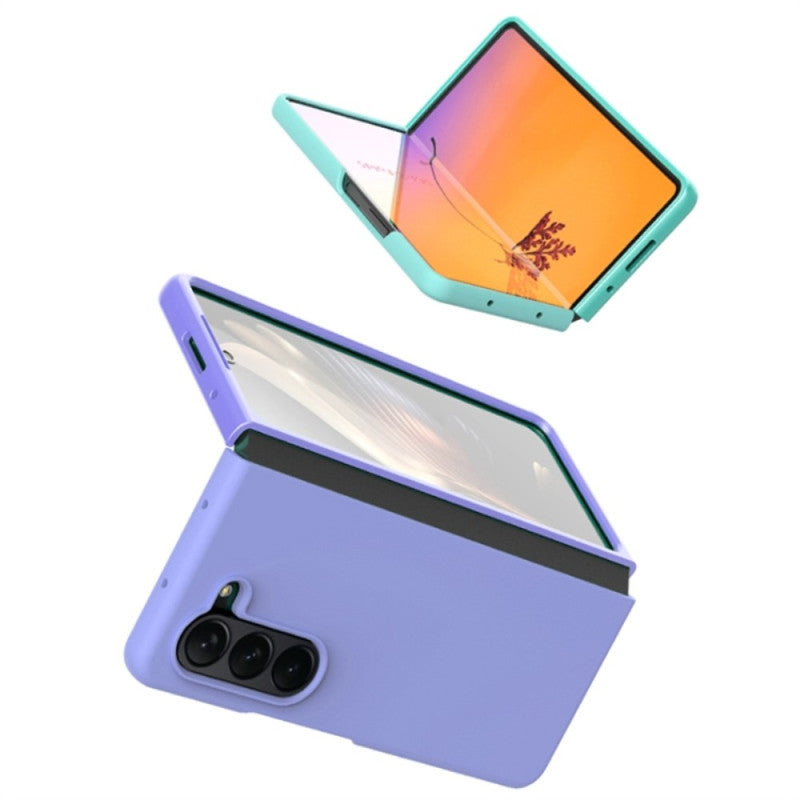 Samsung Galaxy Z Fold 5 Silicon Case Liquid Silicon Inner Fabric with Logo-Light Purple