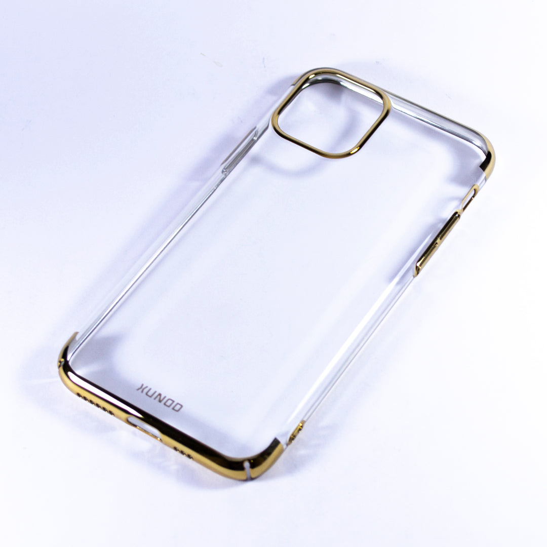 iPhone 15 XUNDD Jazz 2 Series Luxurious Electroplated Shockproof Clear Case-Gold