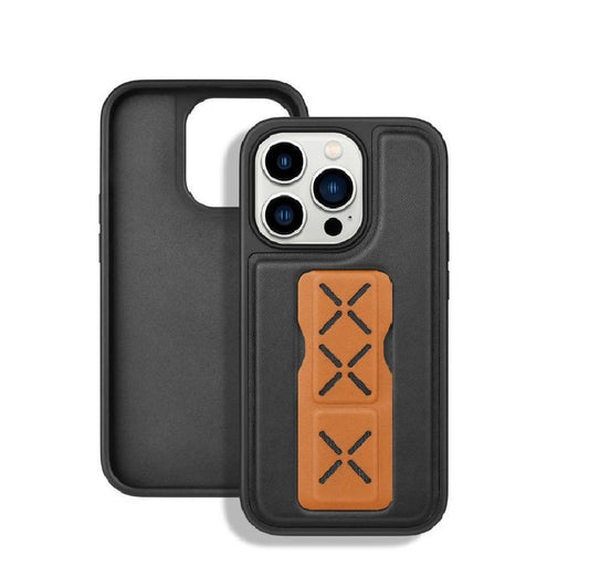 iPhone 13 Pro Max PU Leather Hand Grip Case